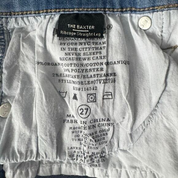 Blank NYC Jeans The Baxter Women Size 27 Blue Button Fly Ribcage Straight Leg - Picture 4 of 8